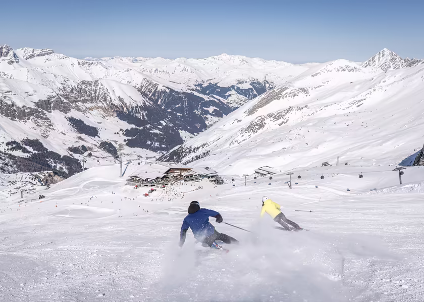 Skifahren bei besten Schneeverhältnissen